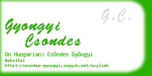 gyongyi csondes business card